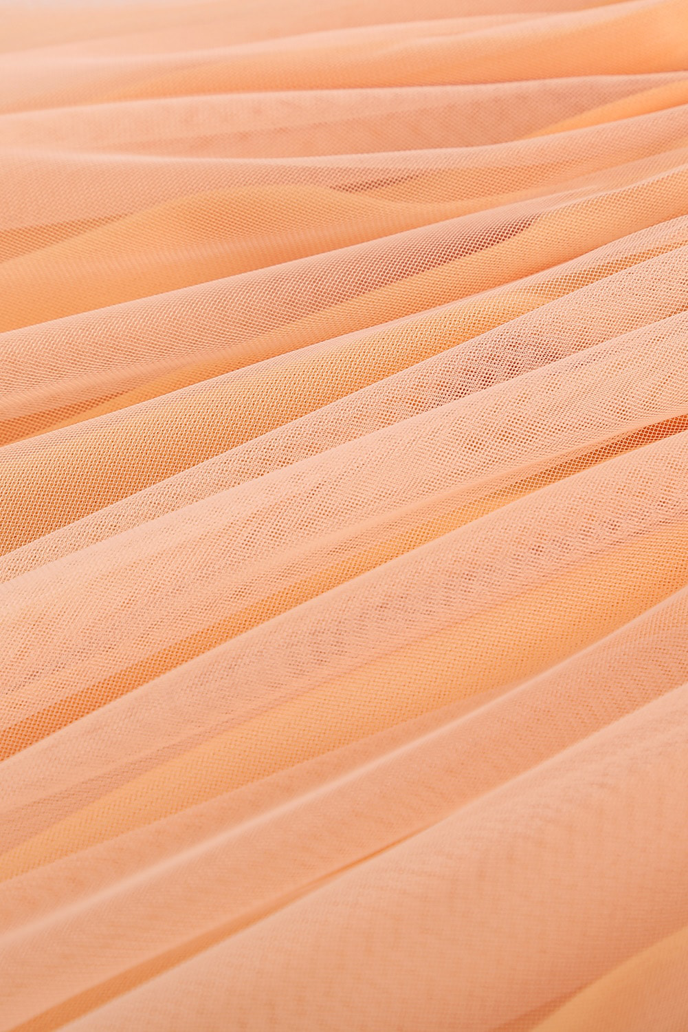 Orange Short Sleeves Floral Bodice Empire Waist Kids Tulle Dress