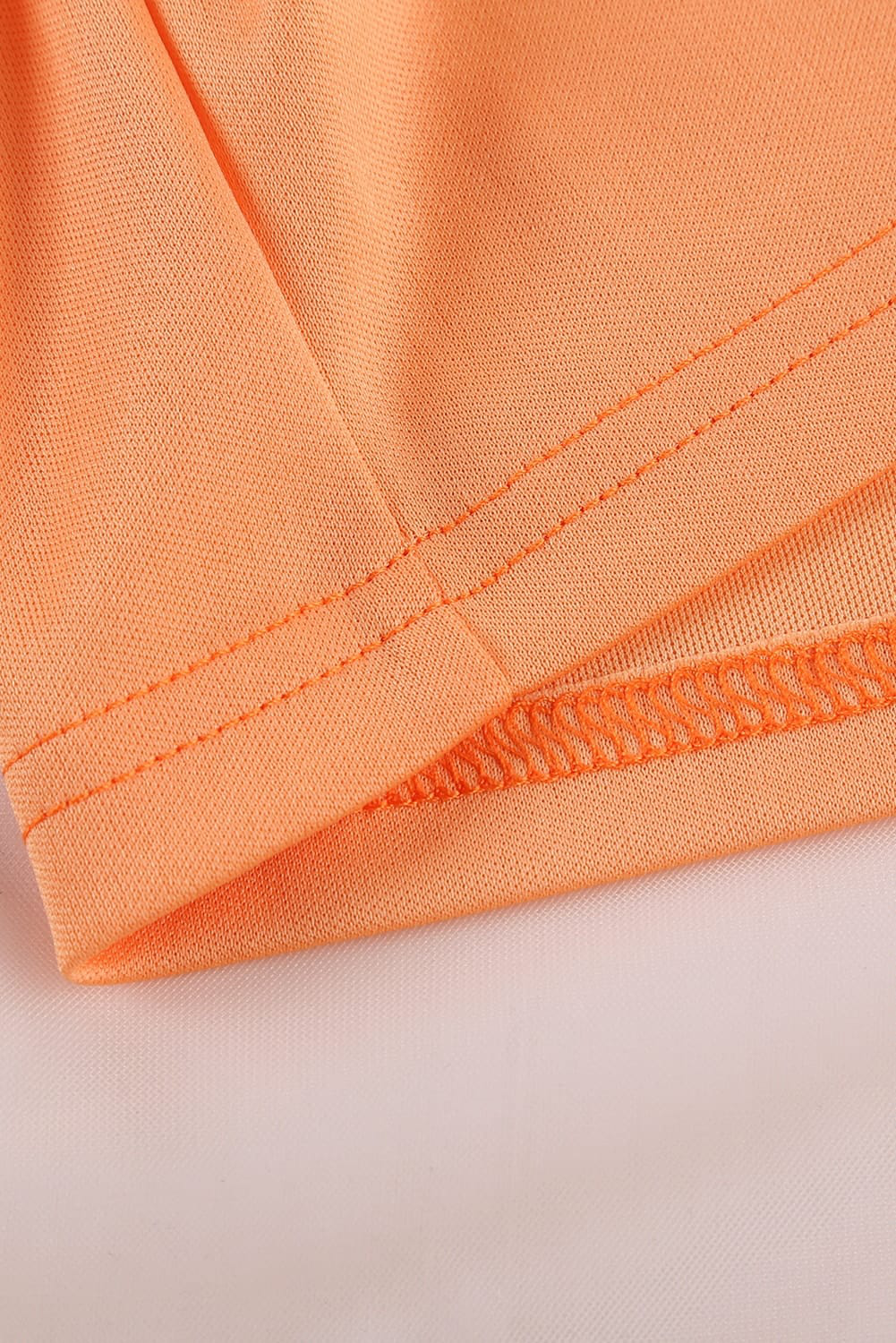 Orange Short Sleeves Floral Bodice Empire Waist Kids Tulle Dress