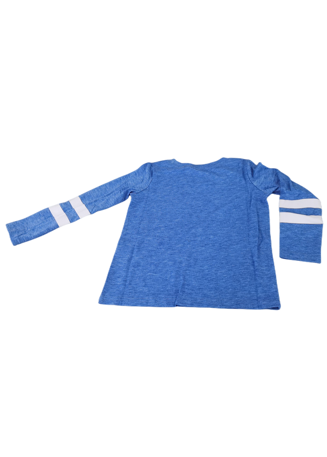 Blue Crewneck Striped Color Block Girl's Long Sleeve Top
