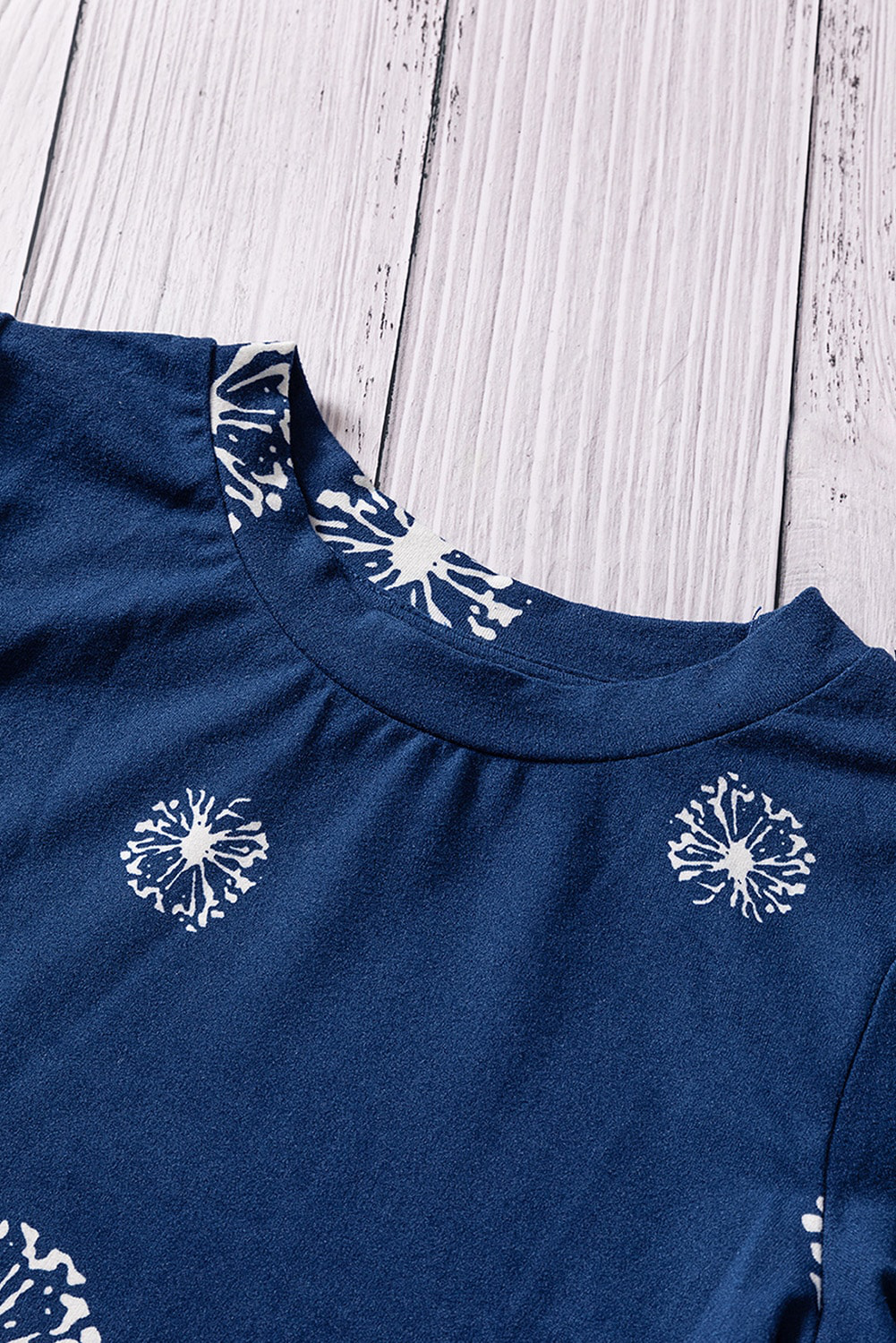 Blue Dandelion Print Little Girl Tee